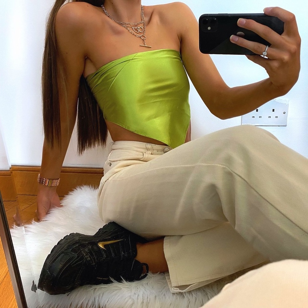 Satin bandana top